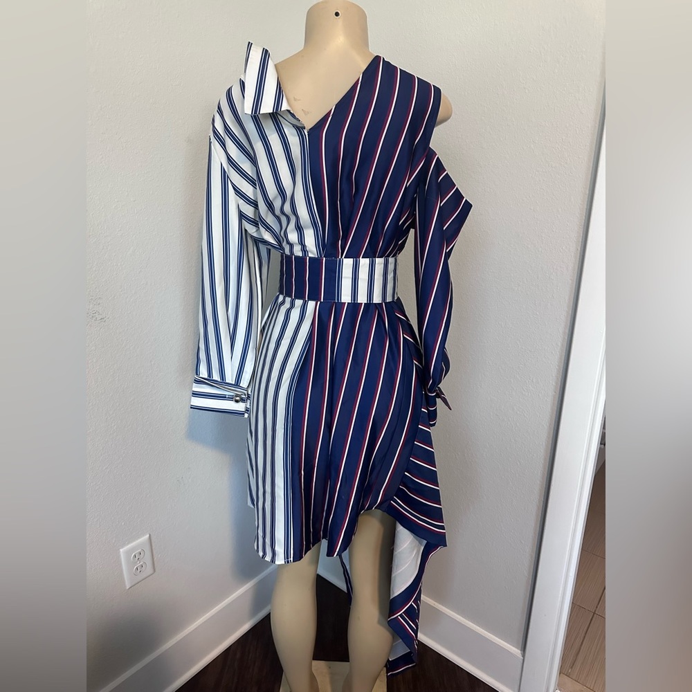 Asymmetrical Button Up Dress - image 3